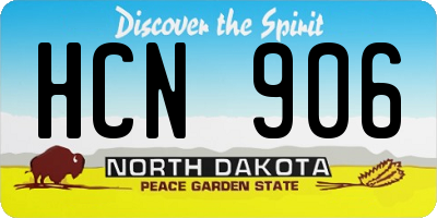 ND license plate HCN906