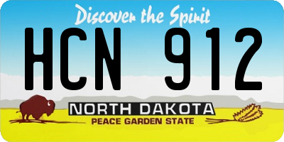 ND license plate HCN912