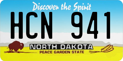ND license plate HCN941