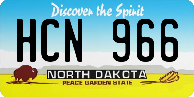 ND license plate HCN966