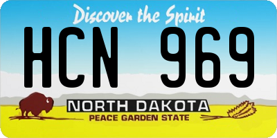 ND license plate HCN969