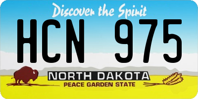 ND license plate HCN975