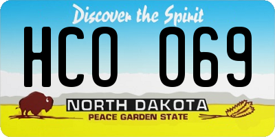 ND license plate HCO069