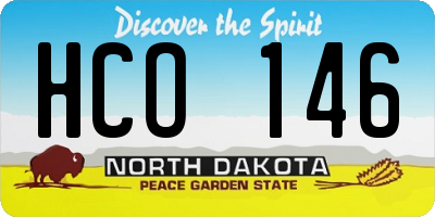 ND license plate HCO146