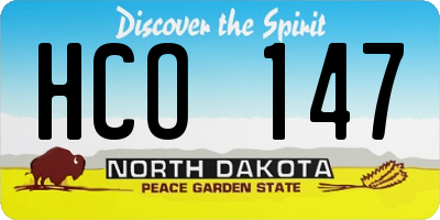 ND license plate HCO147