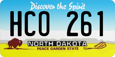 ND license plate HCO261