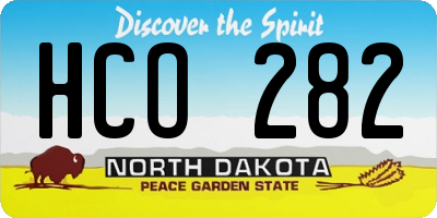 ND license plate HCO282