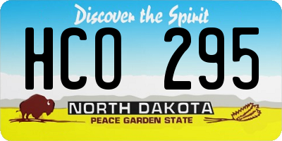 ND license plate HCO295