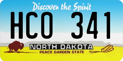 ND license plate HCO341