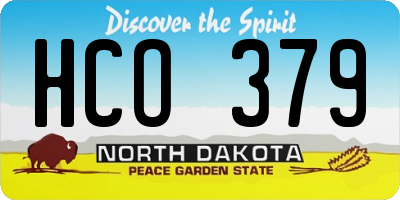 ND license plate HCO379