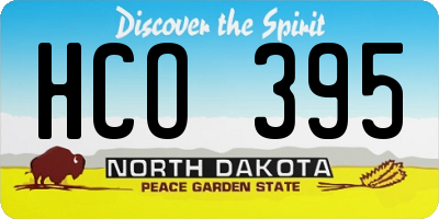 ND license plate HCO395