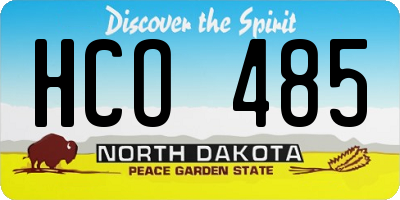 ND license plate HCO485