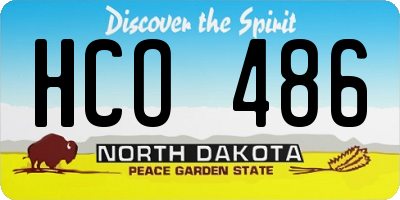 ND license plate HCO486