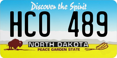 ND license plate HCO489