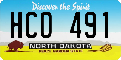 ND license plate HCO491