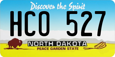 ND license plate HCO527