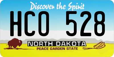 ND license plate HCO528