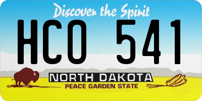 ND license plate HCO541