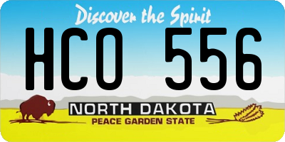 ND license plate HCO556