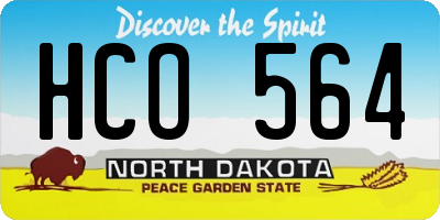 ND license plate HCO564