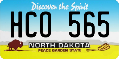 ND license plate HCO565