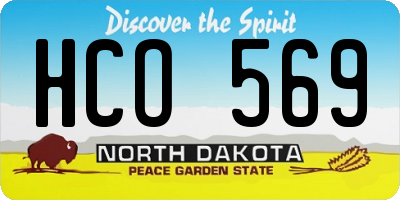 ND license plate HCO569