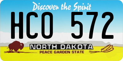 ND license plate HCO572