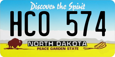 ND license plate HCO574