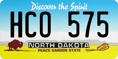 ND license plate HCO575