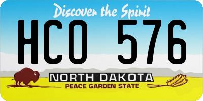 ND license plate HCO576