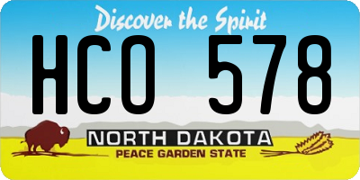 ND license plate HCO578