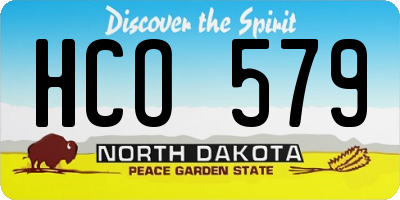 ND license plate HCO579