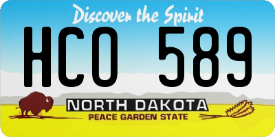 ND license plate HCO589