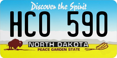 ND license plate HCO590