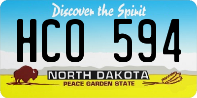 ND license plate HCO594