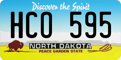 ND license plate HCO595