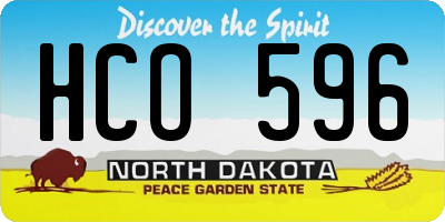 ND license plate HCO596