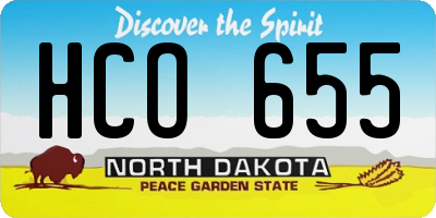 ND license plate HCO655