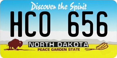 ND license plate HCO656