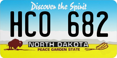 ND license plate HCO682