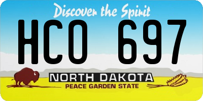 ND license plate HCO697