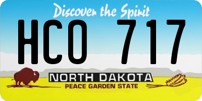 ND license plate HCO717