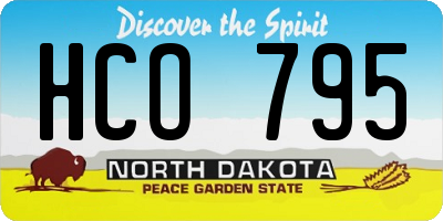 ND license plate HCO795