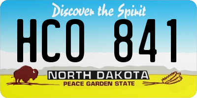 ND license plate HCO841