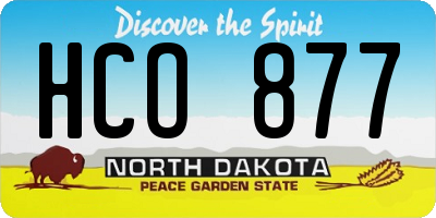 ND license plate HCO877