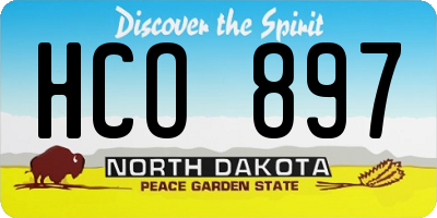 ND license plate HCO897