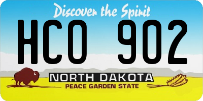 ND license plate HCO902