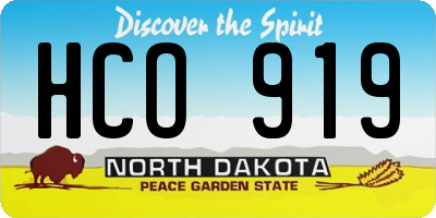 ND license plate HCO919