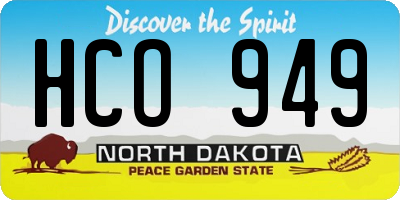 ND license plate HCO949