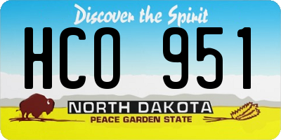 ND license plate HCO951